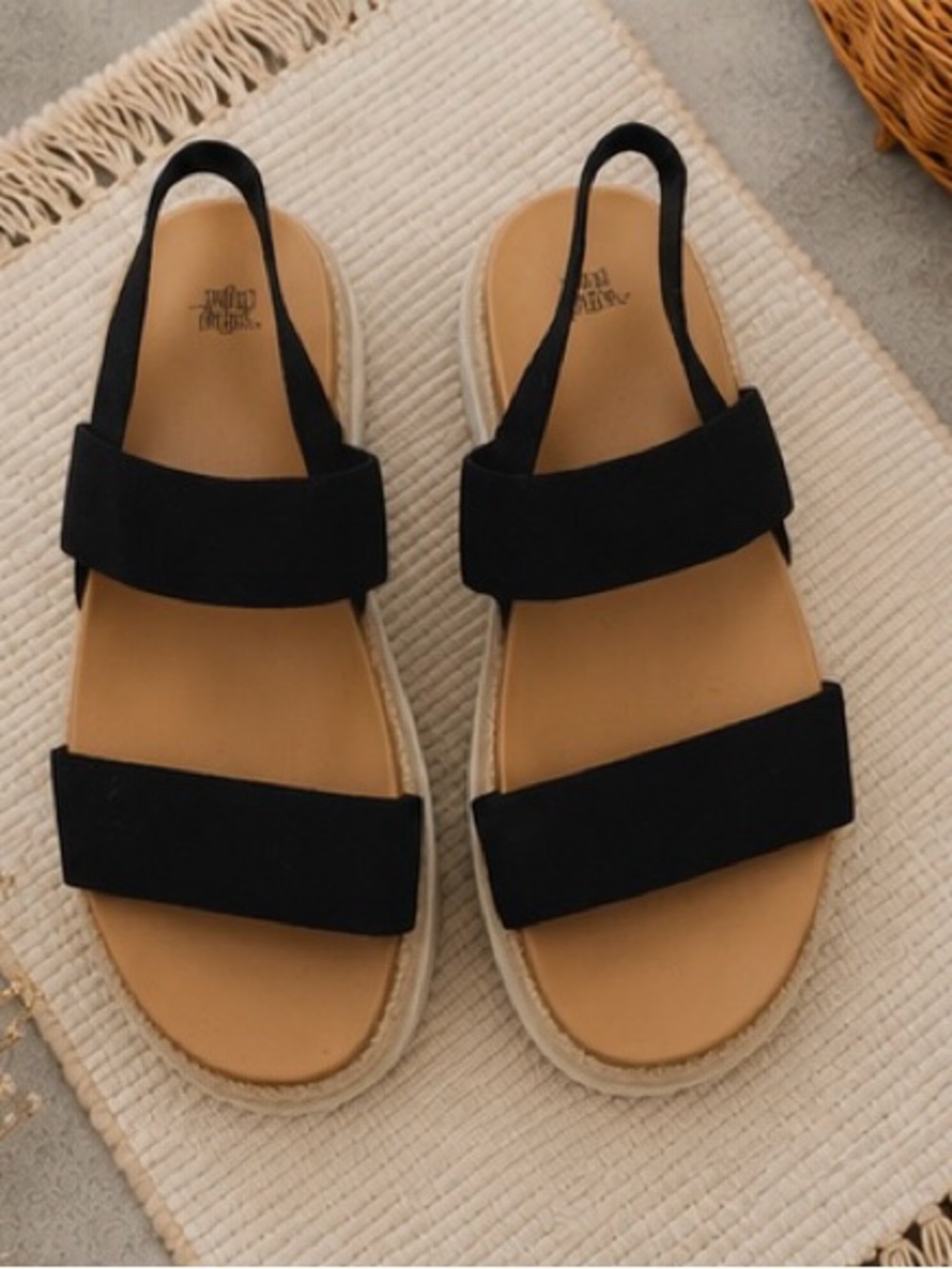 Wild Fable Black Platform Espadrille Sandals Size 9.5 - Picture 3 of 7